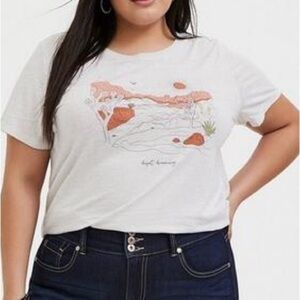 Women’s torrid 3 Desert Dreaming Classic Fit Crew Tee - Vintage Oatmeal 22 24